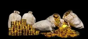 Photo of bags of gold coins