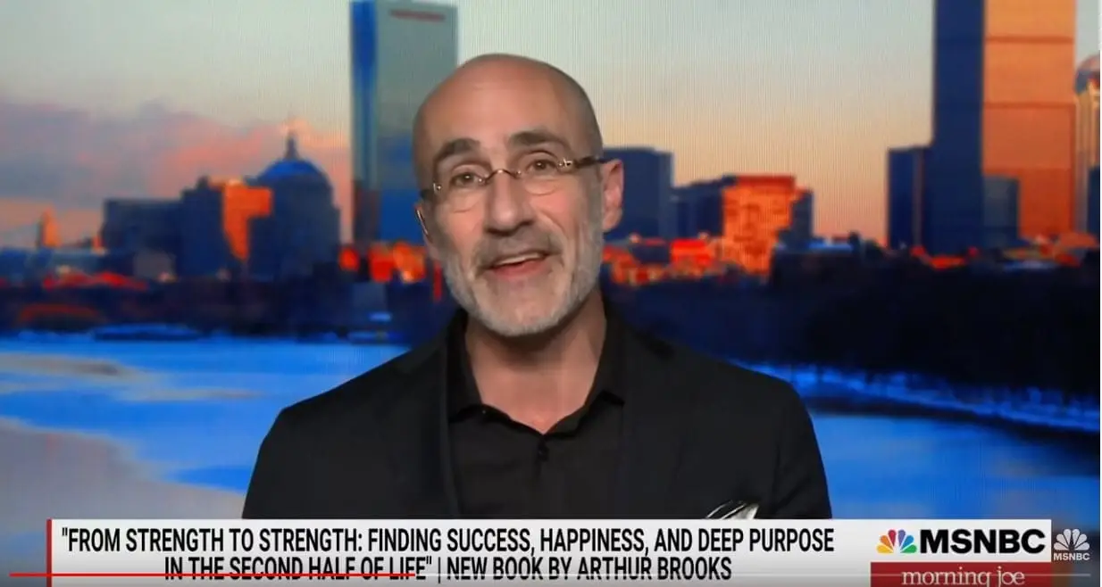 Photo of Arthur Brooks -- an MSNBC screenshot