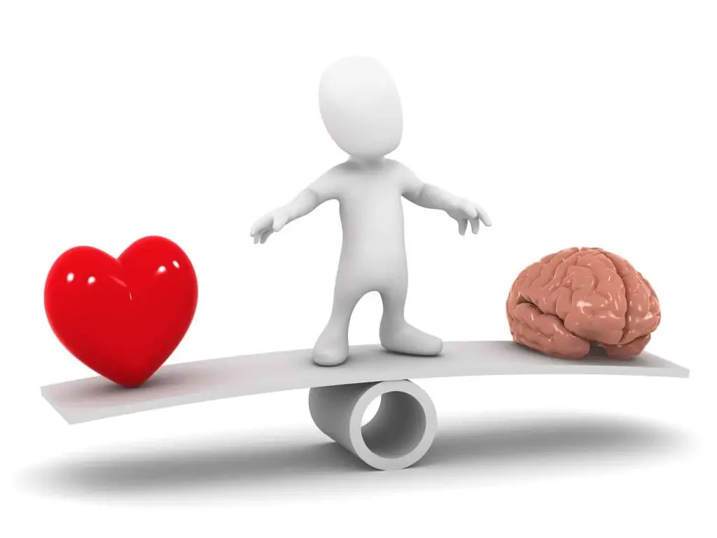 Illustration depicting balancing heart and mind.