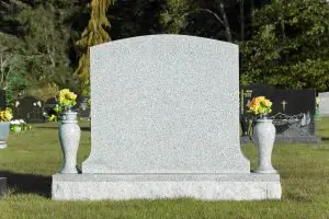 Photo of a blank tombstone.