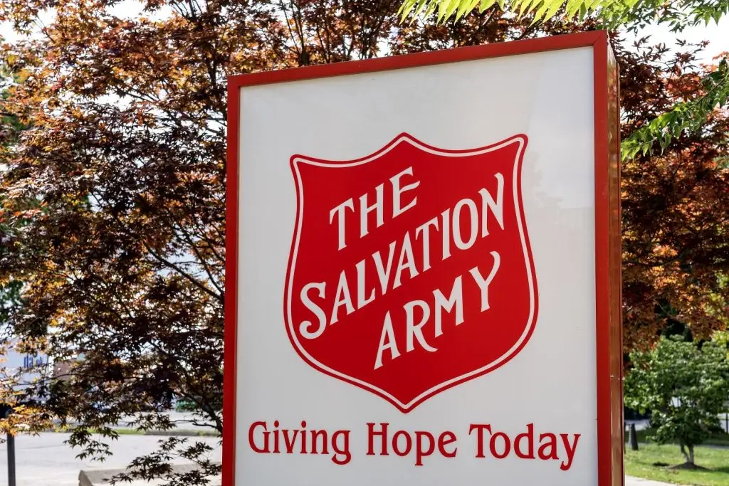 Photo of a Salvation Army sign.