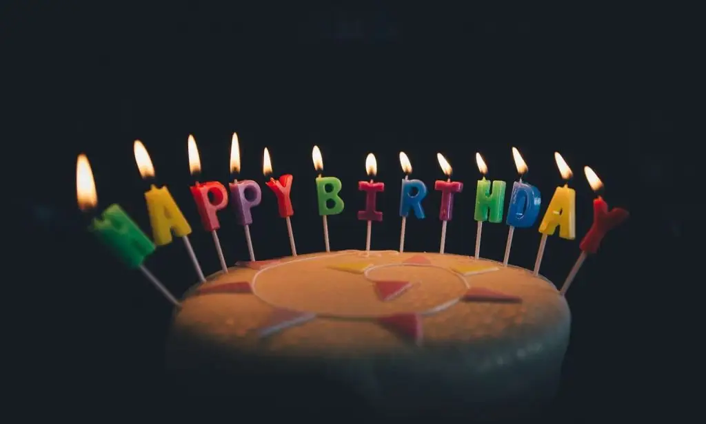 Photo of candles spelling out Happy Birthday taken by Annie Spratt on Unsplash.