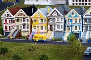 Photo of a neighborhood created out of Legos by Colleen Law.