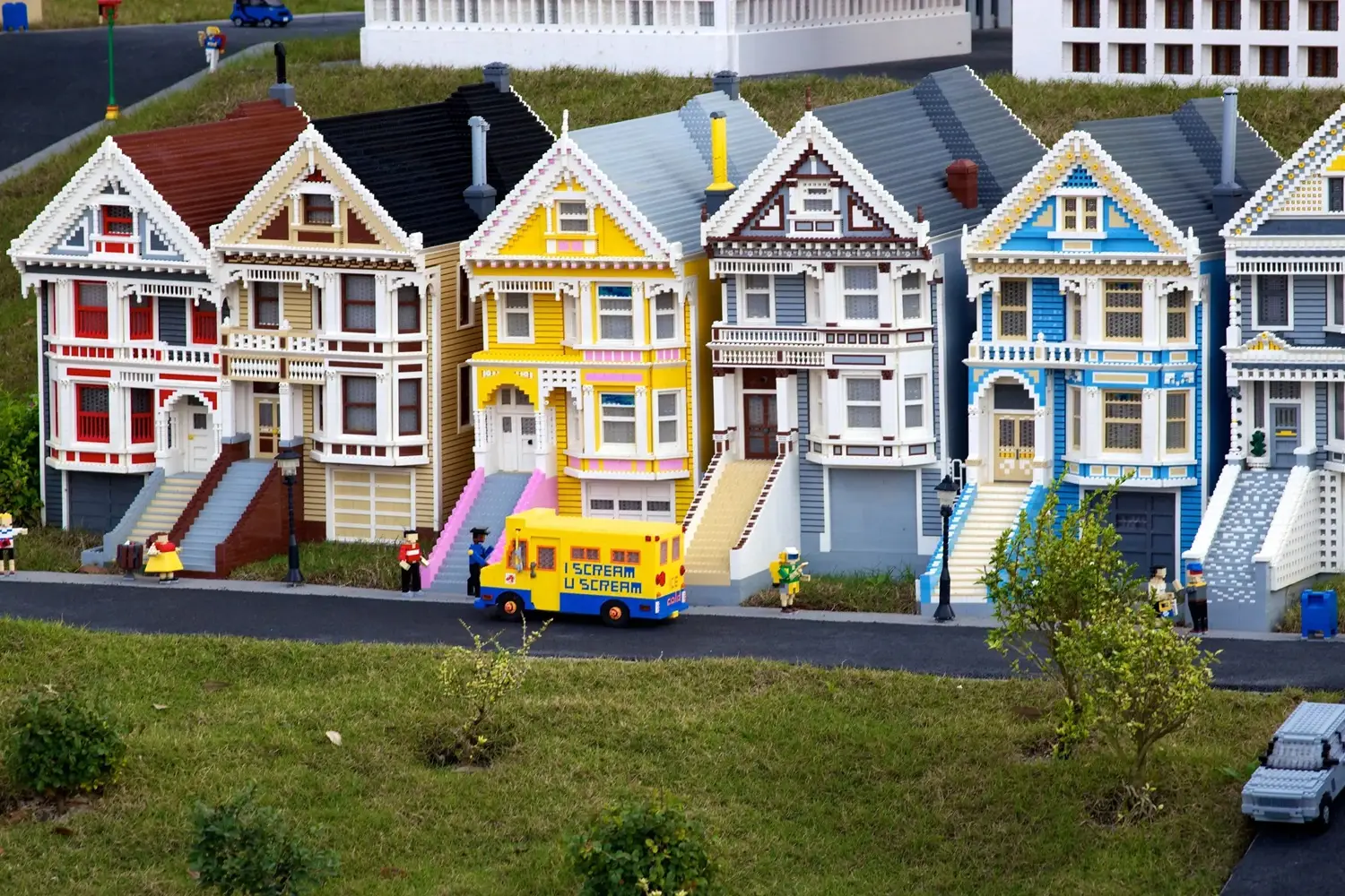 Photo of a neighborhood created out of Legos by Colleen Law.