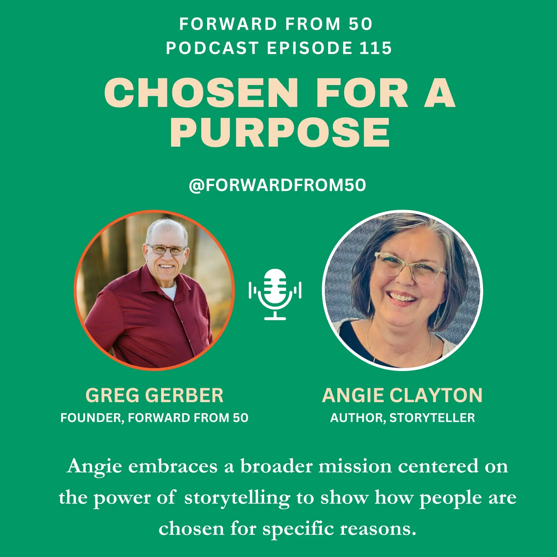 Forward From 50 podcast Episode 115 features Angie Clayton