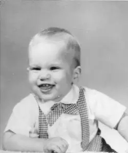 Photo of Greg Gerber at 1 year of age. 