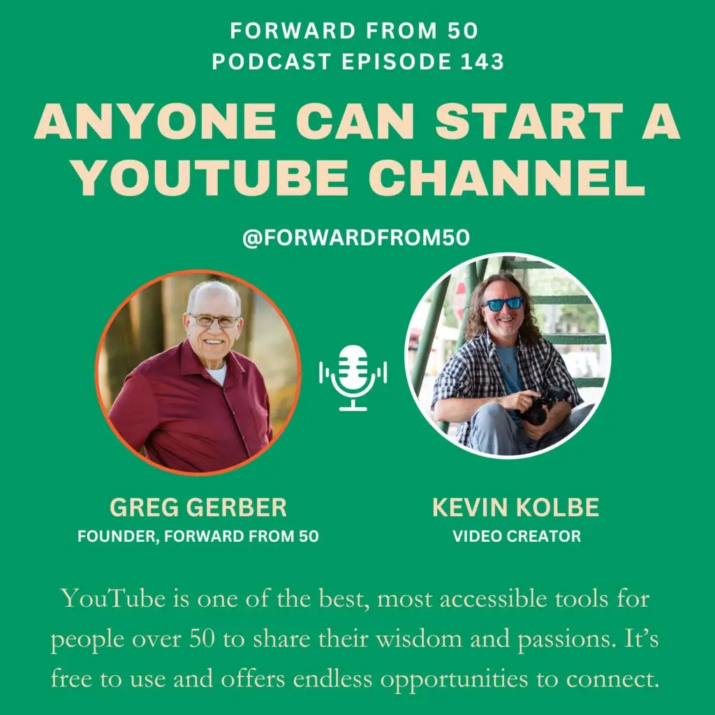 Kevin Kolbe teaches people over 50 how to launch their own YouTube channels.