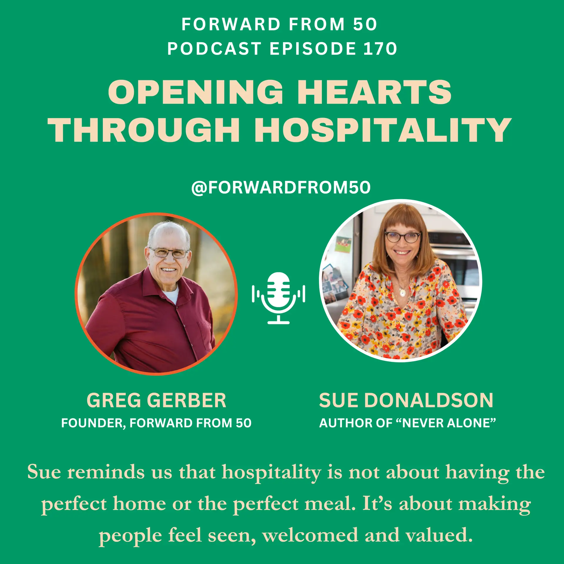 Sue Donaldson is the author of "Never Alone."