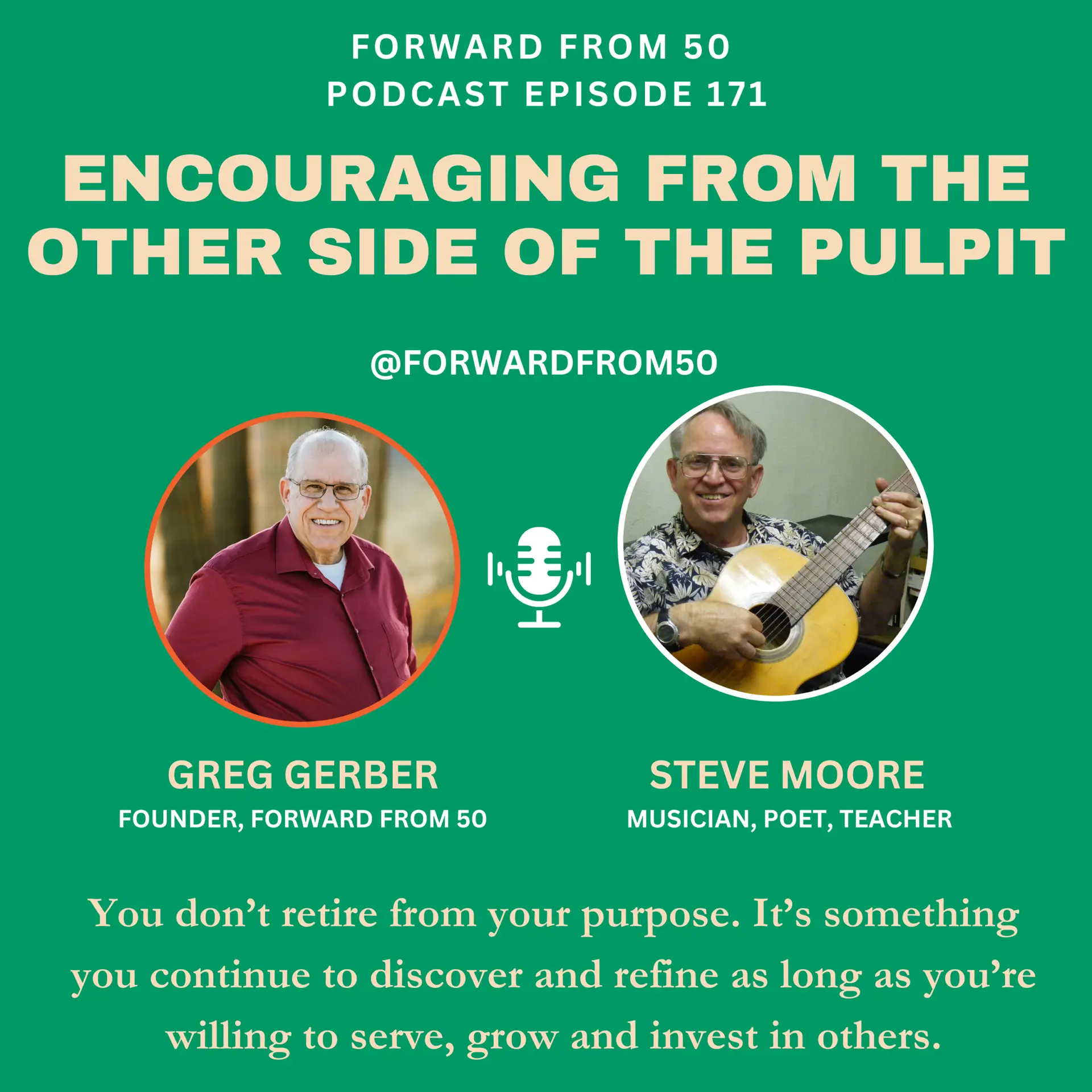 A former pastor, Steve Moore today encourages others through music and with words.