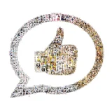 Facebook Thumbs Up Image of a Facebook "thumbs up" icon created by multiple pictures.